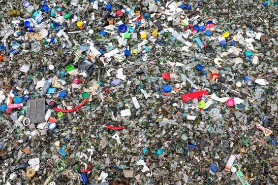 Paper and plastic waste accumulation